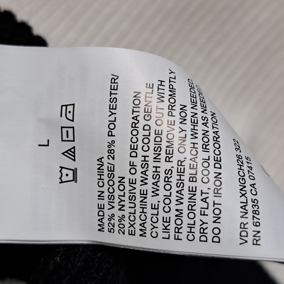 Nautica Striped V Neck Sweater Black White Red - Picture 6 of 10